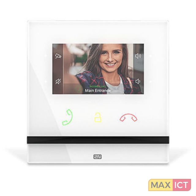 2N Telecommunications IN Beeldschermdiagonaal 109 cm 43 Resolutie 480 x 272 Pixels Ondersteunde videoformaten H263H264 Kleur van het product Wit Materiaal behuizing Gehard glas Soort bediening Touch Ethernet LAN dataoverdrachtsnelheden 10100 Mbits Bekabelingstechnologie 10100BaseTX Breedte 152 mm Diepte 50 mm Hoogte 153 mm