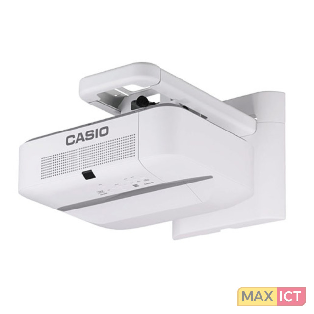 Casio XJUT352W Projector helderheid 3500 ANSI lumens Projectietechnologie DLP Projector native resolution WXGA 1280x800 Light source type LaserLED hybride Service life of light source 20000 uur Focus Handmatig Vaste focale lengte 42 mm Diafragma FF 23 23 Soort seriele aansluiting RS232C HDMIconnector type Volledige grootte Gemiddeld vermogen 16 W