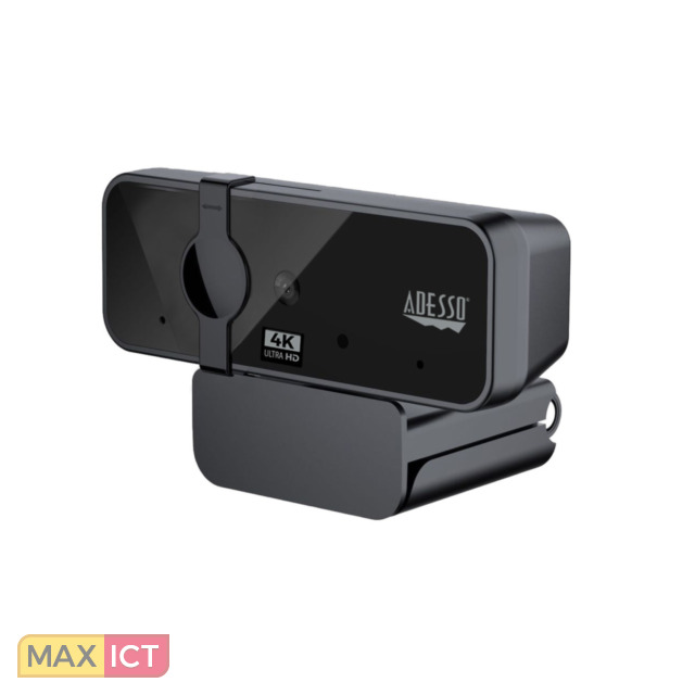 Adesso CyberTrack H6 Megapixels 8 MP Maximale videoresolutie 3880 x 2160 Pixels Maximale beeldsnelheid 30 fps Interface USB 20 Kleur van het product Zwart Montagewijze Clipstandaard Ondersteunt Windows Windows 10Windows 7Windows 8Windows Vista Ondersteunt Macbesturingssysteem Mac OS X 1010 Yosemite Mac OS X 1011 El Capitan Mac OS X 1012 Sierra Mac OS X 1013 High Ondersteunde mobiele besturingssystemen Android Breedte 55 mm Diepte 55 mm Hoogte 50 mm Type verpakking Doos Breedte verpakking 1524 mm Diepte ve