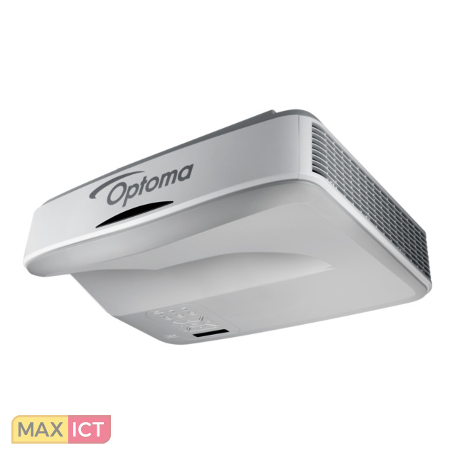Optoma ZH400UST Projector helderheid 4000 ANSI lumens Projectietechnologie DLP Projector native resolution 1080p 1920x1080 Levensduur lamp 20000 uur Offset 120 procent Throw ratio 0251 Formaat analoog signaal NTSC 358NTSC 443PAL BPAL DPAL GPAL HPAL IPAL NSECAM BSECAM DSECAM GSECAM KSECAM Ondersteunde grafische resoluties 640 x 480 VGA800 x 600 SVGA1024 x 768 XGA1280 x 1024 SXGA1280 x 720 HD 7201280 x Ondersteunde videomodi 480i480p576i576p720p1080i1080p HDMI versie 14a