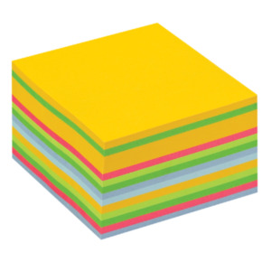 3M 2030U zelfklevend notitiepapier Vierkant Blauw, Groen, Roze, Geel 450 vel Zelfplakkend