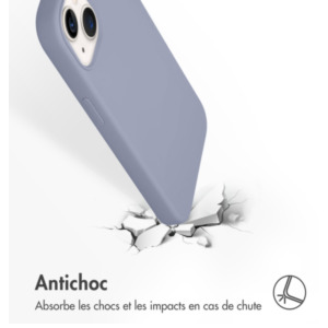 Accezz Accezz Liquid Silicone Backcover iPhone 13 - Lavender Gray