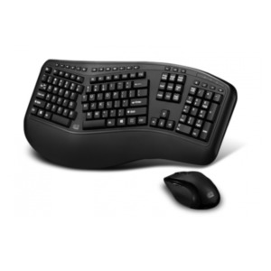 Adesso Tru-Form 1500 toetsenbord Inclusief muis RF Draadloos QWERTY Amerikaans Engels Zwart