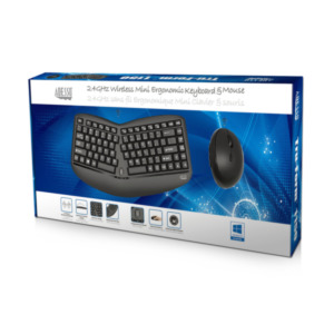 Adesso Tru-Form Media 1150 toetsenbord Inclusief muis RF Draadloos QWERTY Engels Zwart