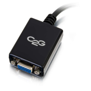 APS C2G 81304 video kabel adapter 0,229 m Mini DisplayPort M HD15 VGA F Zwart