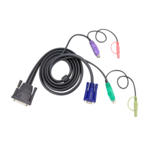 Aten 10ft PS/2 toetsenbord-video-muis (kvm) kabel Zwart 3 m