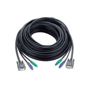 Aten 30ft PS/2 toetsenbord-video-muis (kvm) kabel Zwart 10 m