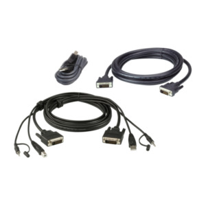 Aten 3M USB DVI-D Dubbelvoudige Link Dubbel Beeldscherm Veilige KVM Kabelpakket