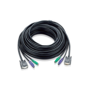 Aten 67ft PS/2 toetsenbord-video-muis (kvm) kabel Zwart 20 m