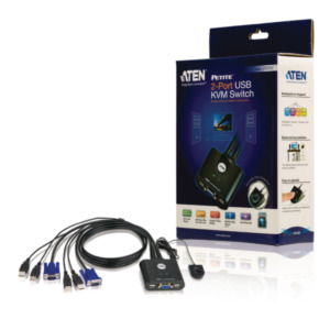 Aten CS22U KVM-switch Zwart