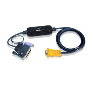 Aten CV130A toetsenbord-video-muis (kvm) kabel Zwart