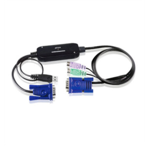 Aten CV131B toetsenbord-video-muis (kvm) kabel Zwart