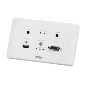 Aten HDMI & VGA HDBaseT-zender met EU wandplaat/PoH (4K op 100 m) (HDBaseT klasse A)