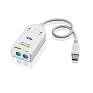 Aten UC100KMA PS/2-kabel 0,3 m 2x 6-p Mini-DIN USB A Wit