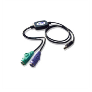 Aten UC10KM PS/2-kabel 0,9 m 2x 6-p Mini-DIN USB A Zwart