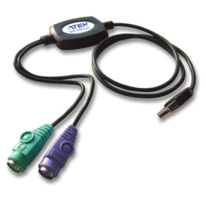 Aten UC10KM PS/2-kabel 0,9 m 2x 6-p Mini-DIN USB A Zwart