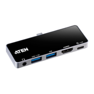 Aten USB-C Travel Dock met stroomdoorvoer