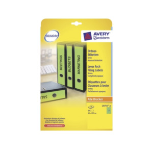 Avery Border Binder Labels, Green 61 x 297mm (20)