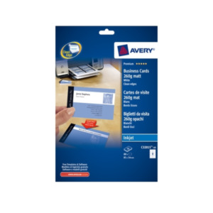 Avery C32015-10 visitekaartje Inkjet Papier 80 stuk(s)