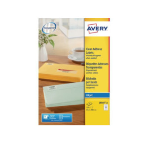 Avery J8560-25 printeretiket Transparant