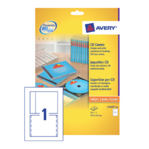 Avery L7435-25 printeretiket Wit Niet-klevend printerlabel