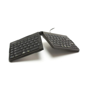 Bakker & Elkhuizen Goldtouch Travel Go2 Wired toetsenbord Kantoor USB QWERTZ Duits Zwart