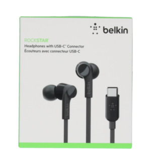 Belkin ROCKSTAR™ in-ear oordopjes met USB-C connector - Zwart