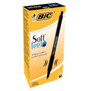 Bic 837397 balpen Zwart Clip-on retractable ballpoint pen 12 stuk(s)