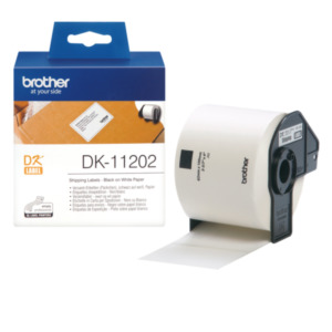 Brother DK-11202 labelprinter-tape Zwart op wit