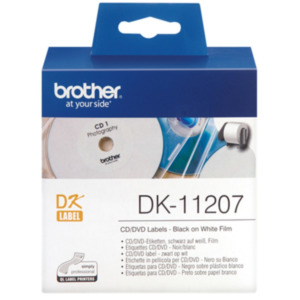 Brother DK-11207 labelprinter-tape Zwart op wit