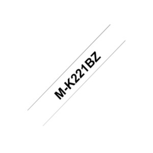 Brother M-K221B labelprinter-tape Zwart op wit