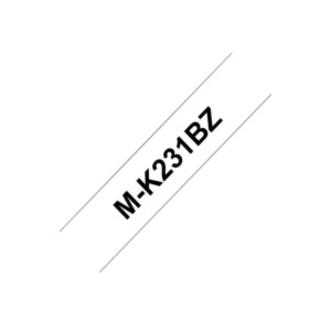 Brother MK231 labelprinter-tape Zwart op wit M