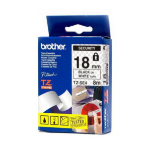 Brother TZ-SE4 labelprinter-tape Zwart op wit