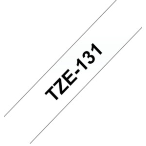 Brother TZE-131 labelprinter-tape Zwart op zilver