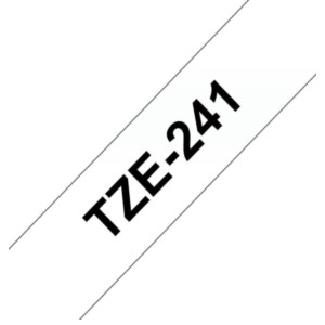 Brother TZe241 labelprinter-tape Zwart op wit TZe