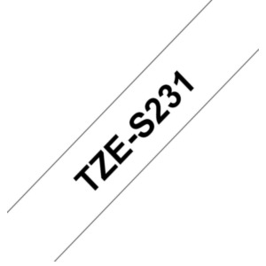 Brother TZeS231 labelprinter-tape Zwart op wit TZ
