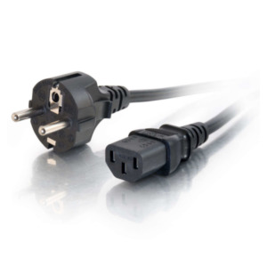 Cables To Go 2 m 16 AWG Europese voedingskabel (IEC320C13 naar CEE7/7)