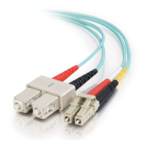 Cables To Go 85514 Glasvezel kabel 2 m SC OFNR Turkoois