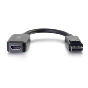 Cables To Go 8In DisplayPort™ mannelijk naar HDMI vrouwelijk adapterconverter – Zwart