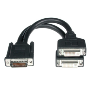 Cables To Go LFH-59 M / 2 DVI-I F Cable 0.2m 0,2 m DMS Zwart