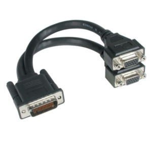 Cables To Go LFH-59 Male to 2 VGA Female Cable 0,22 m DMS VGA (D-Sub) Zwart