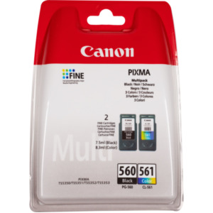 Canon PG-560/Cl-561 inktcartridge 2 stuk(s) Origineel Normaal rendement Zwart, Cyaan, Magenta, Geel