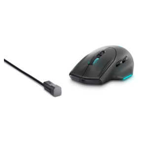 Dell Alienware AW620M muis Gamen Rechtshandig RF Wireless + USB Type-C Optisch 26000 DPI