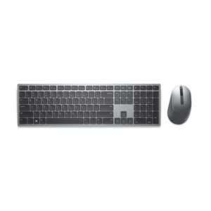 Dell KM7321W toetsenbord Inclusief muis RF-draadloos + Bluetooth AZERTY Belgisch Grijs, Titanium