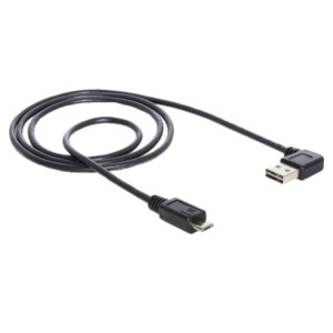 DeLOCK 1m USB 2.0 A - micro-B m/m USB-kabel USB A Micro-USB B Zwart