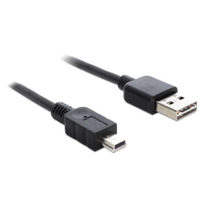 DeLOCK 1m USB 2.0 A - mini USB m/m USB-kabel USB A Mini-USB A Zwart