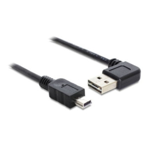 DeLOCK 1m USB 2.0 A - miniUSB m/m USB-kabel USB A Mini-USB A Zwart