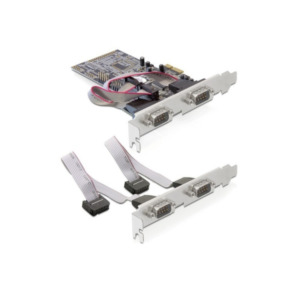 DeLOCK 4 x serial PCI Express card interfacekaart/-adapter