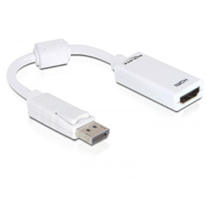 DeLOCK 61767 video kabel adapter 0,125 m DisplayPort HDMI Type A (Standaard) Wit