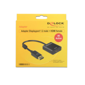 DeLOCK 62607 video kabel adapter 0,2 m DisplayPort HDMI Type A (Standaard) Zwart